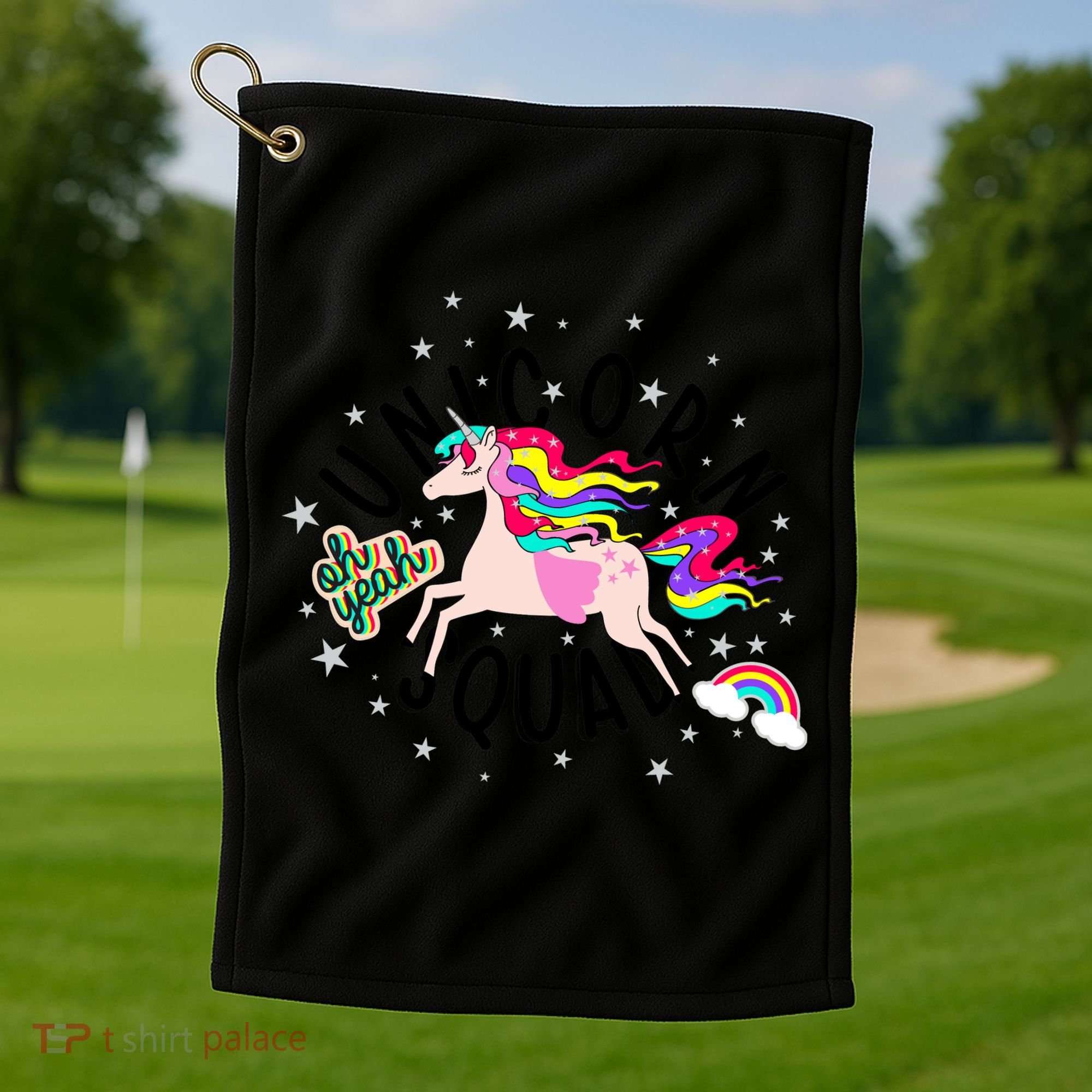 Unicorn Squad Oh Yeah Golf Towel