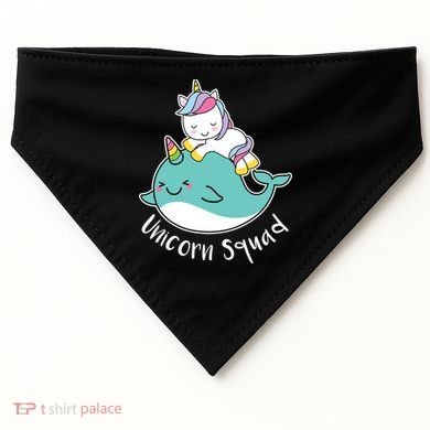 Unicorn Squad Whale USA-Made Doggie Bandana
