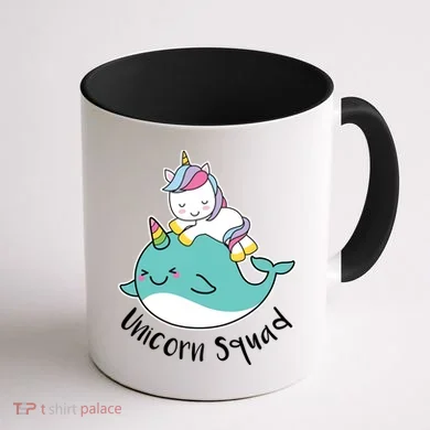 Unicorn Squad Whale Coffee Mug back
