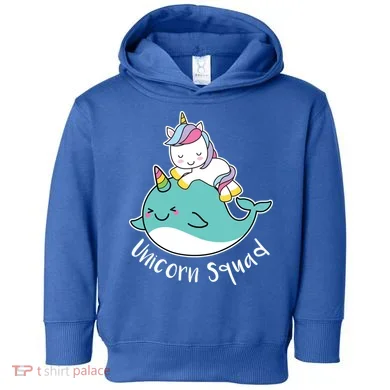 Unicorn Squad Whale Toddler Hoodie
