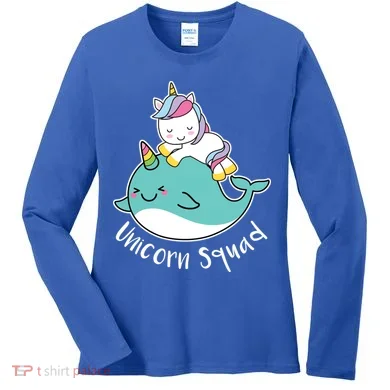 Unicorn Squad Whale Women's Long Sleeve Shirt
