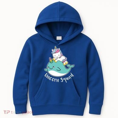 Unicorn Squad Whale Kids Hoodie