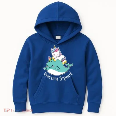 Unicorn Squad Whale Kids Hoodie