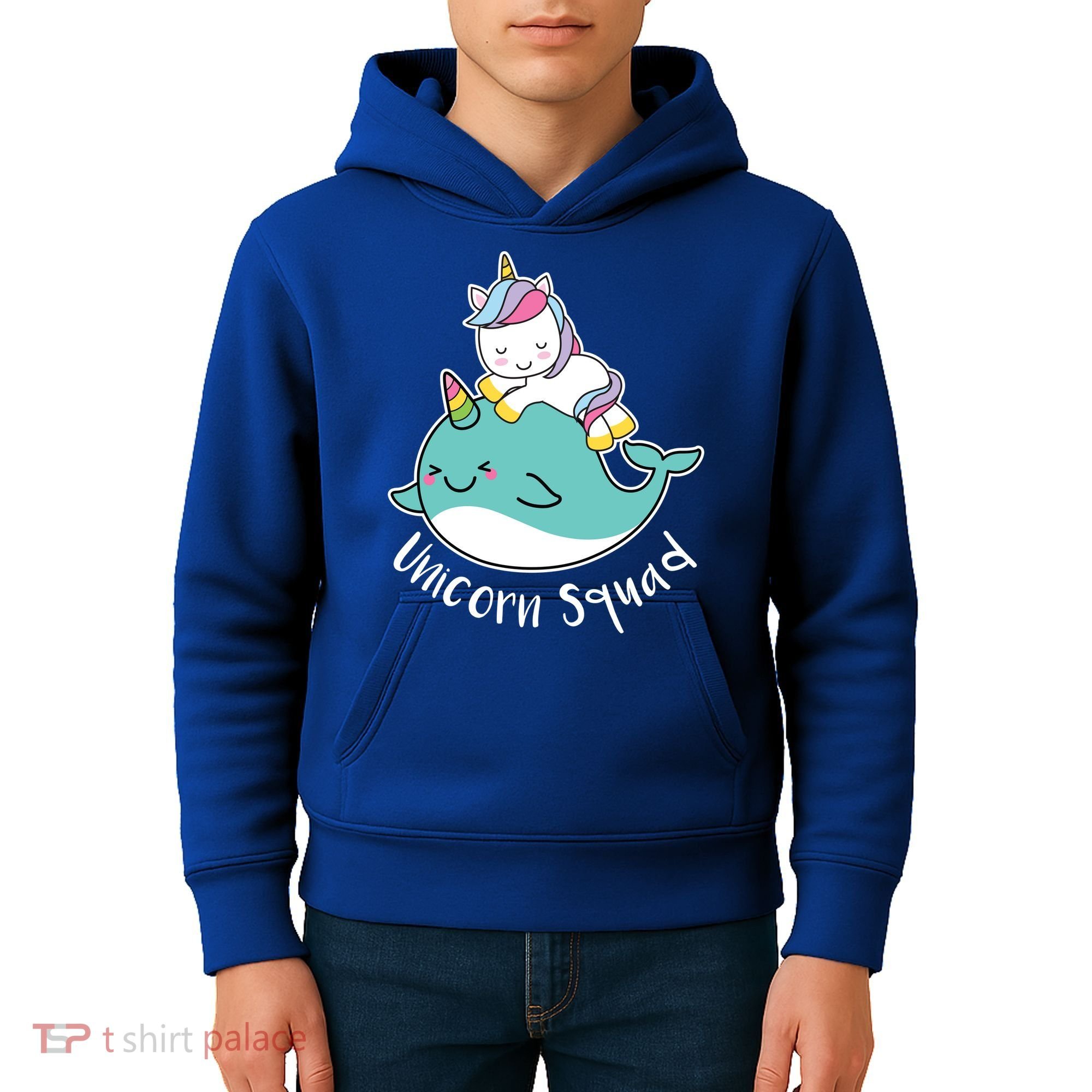 Unicorn Squad Whale Kids Hoodie