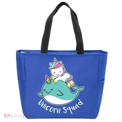 Unicorn Squad Whale Tote Bag
