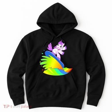 Unicorn Surfing On the Rainbow Hoodie