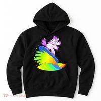 Unicorn Surfing On the Rainbow Hoodie thumb 0