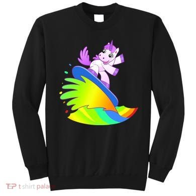 Unicorn Surfing On the Rainbow Sweatshirt