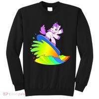 Unicorn Surfing On the Rainbow Sweatshirt thumb 0