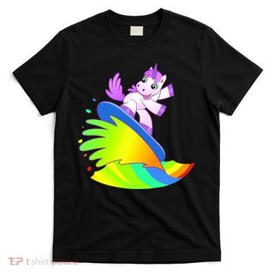 Unicorn Surfing On the Rainbow T-Shirt