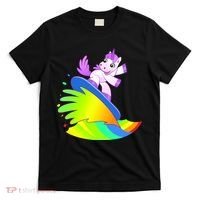 Unicorn Surfing On the Rainbow T-Shirt thumb 0