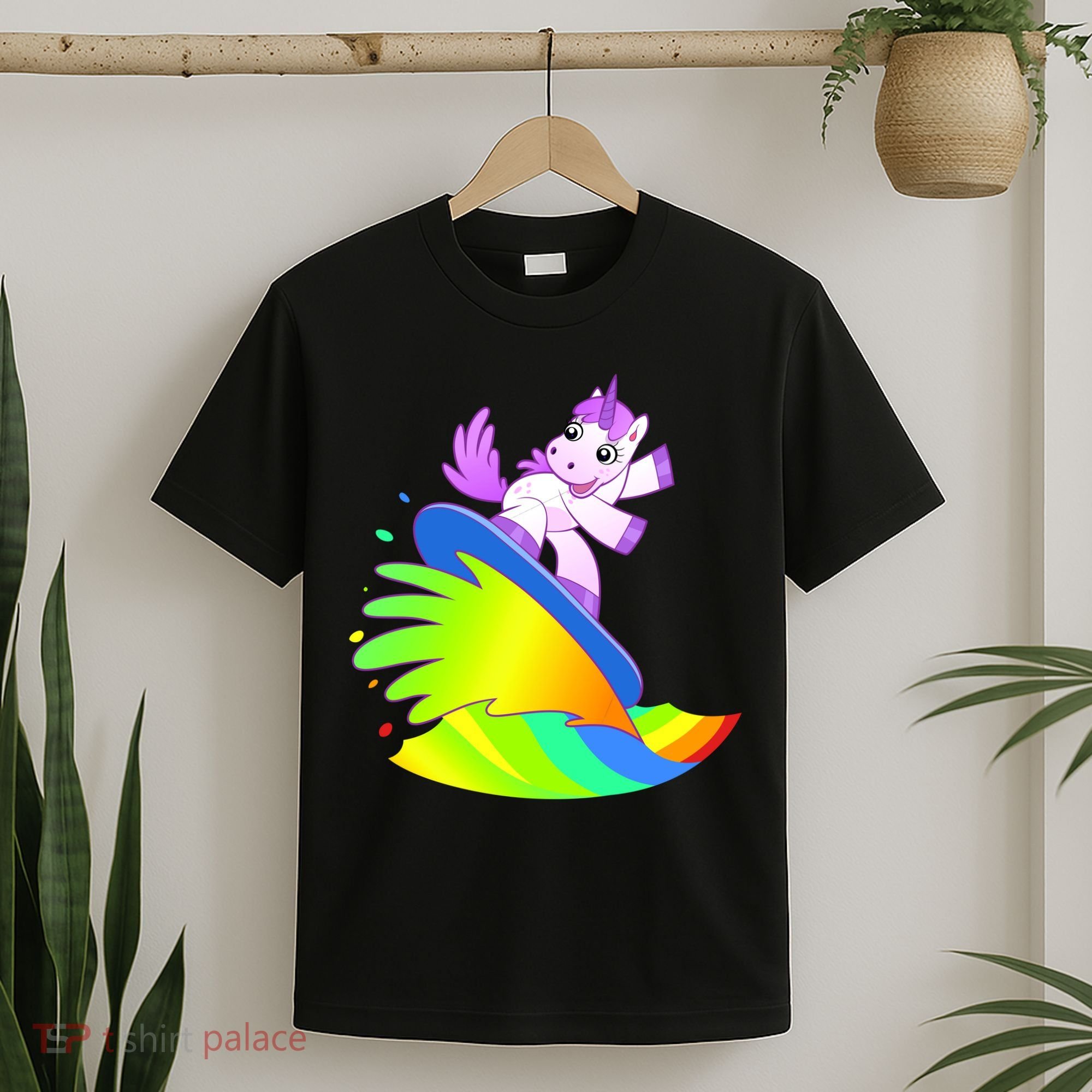 Unicorn Surfing On the Rainbow T-Shirt