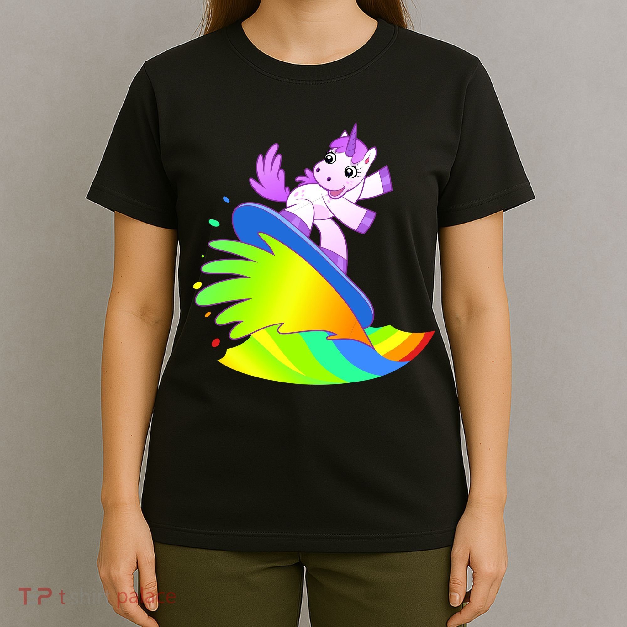 Unicorn Surfing On the Rainbow T-Shirt