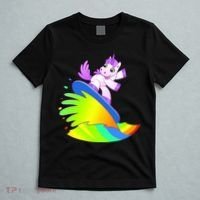 Unicorn Surfing On the Rainbow T-Shirt thumb 5