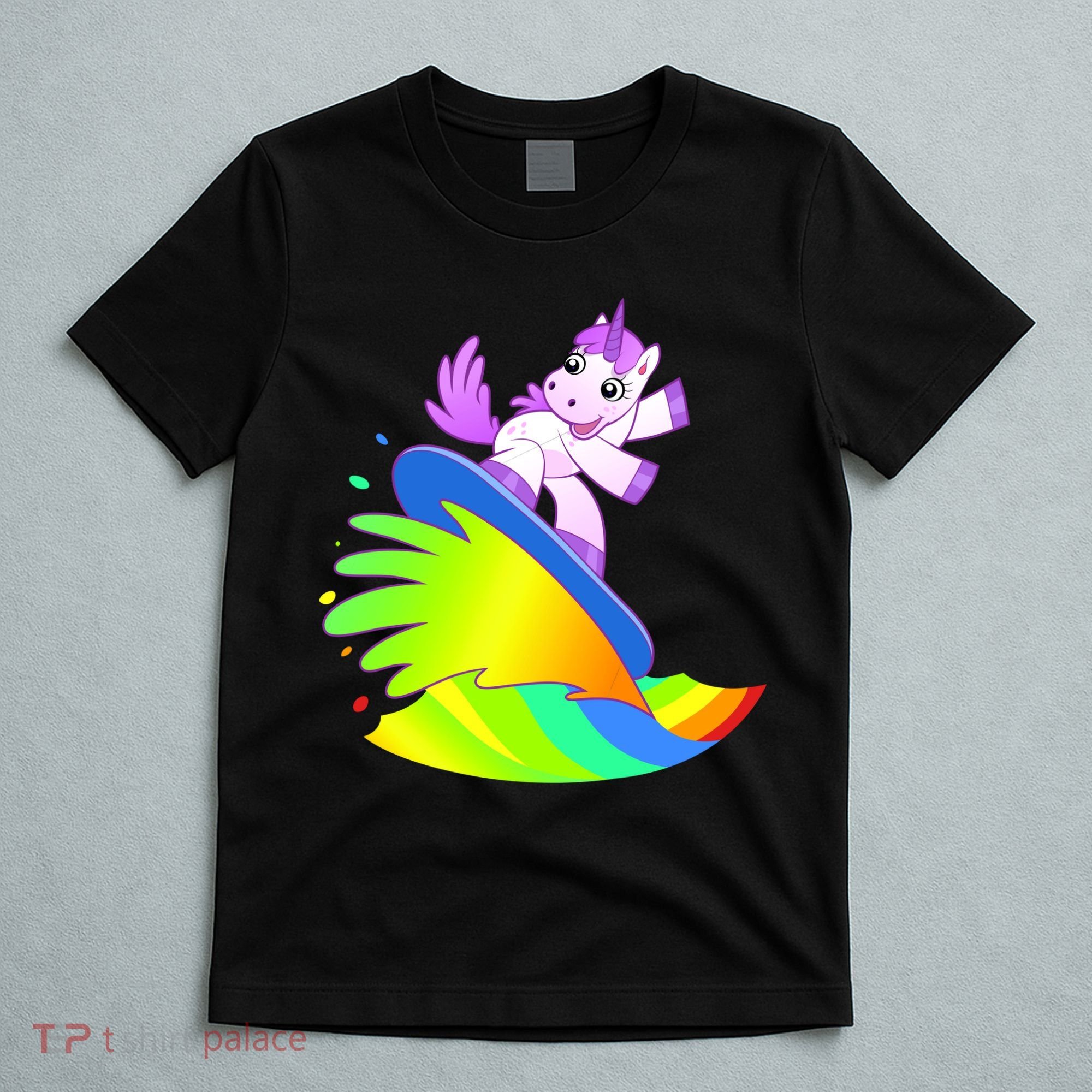 Unicorn Surfing On the Rainbow T-Shirt