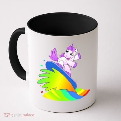 Unicorn Surfing On the Rainbow Coffee Mug