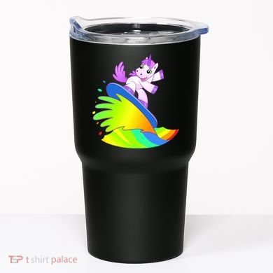 Unicorn Surfing On the Rainbow Tumbler