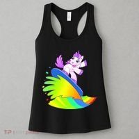 Unicorn Surfing On the Rainbow Women's Tank Top thumb 3