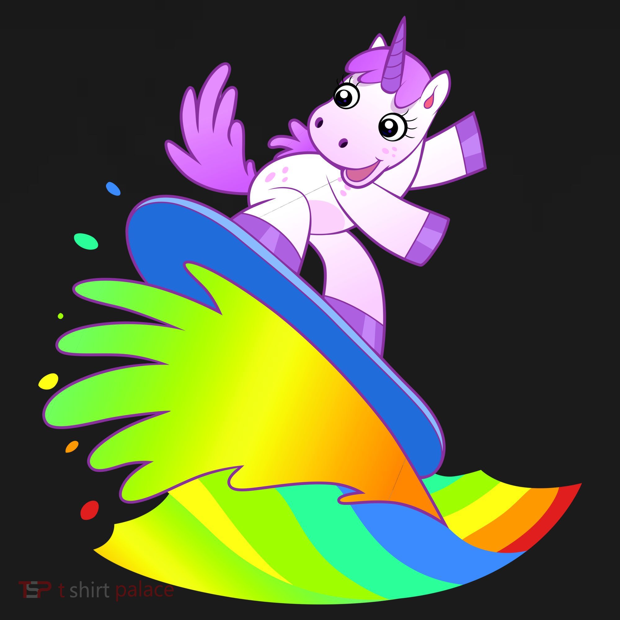 Unicorn Surfing On the Rainbow Women's Tank Top