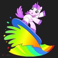Unicorn Surfing On the Rainbow Hat thumb 2