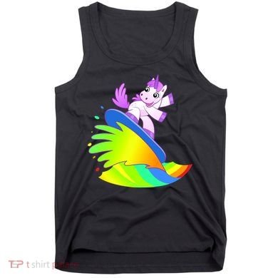 Unicorn Surfing On the Rainbow Tank Top