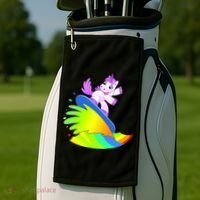 Unicorn Surfing On the Rainbow Golf Towel thumb 2