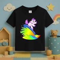 Unicorn Surfing On the Rainbow Toddler T-Shirt thumb 3