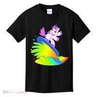 Unicorn Surfing On the Rainbow Kids T-Shirt thumb 0