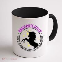 Unicorn Teacher Just A Regular Teacher But So Much Cooler Coffee Mug thumb 1