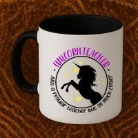 Unicorn Teacher Just A Regular Teacher But So Much Cooler Coffee Mug thumb 2