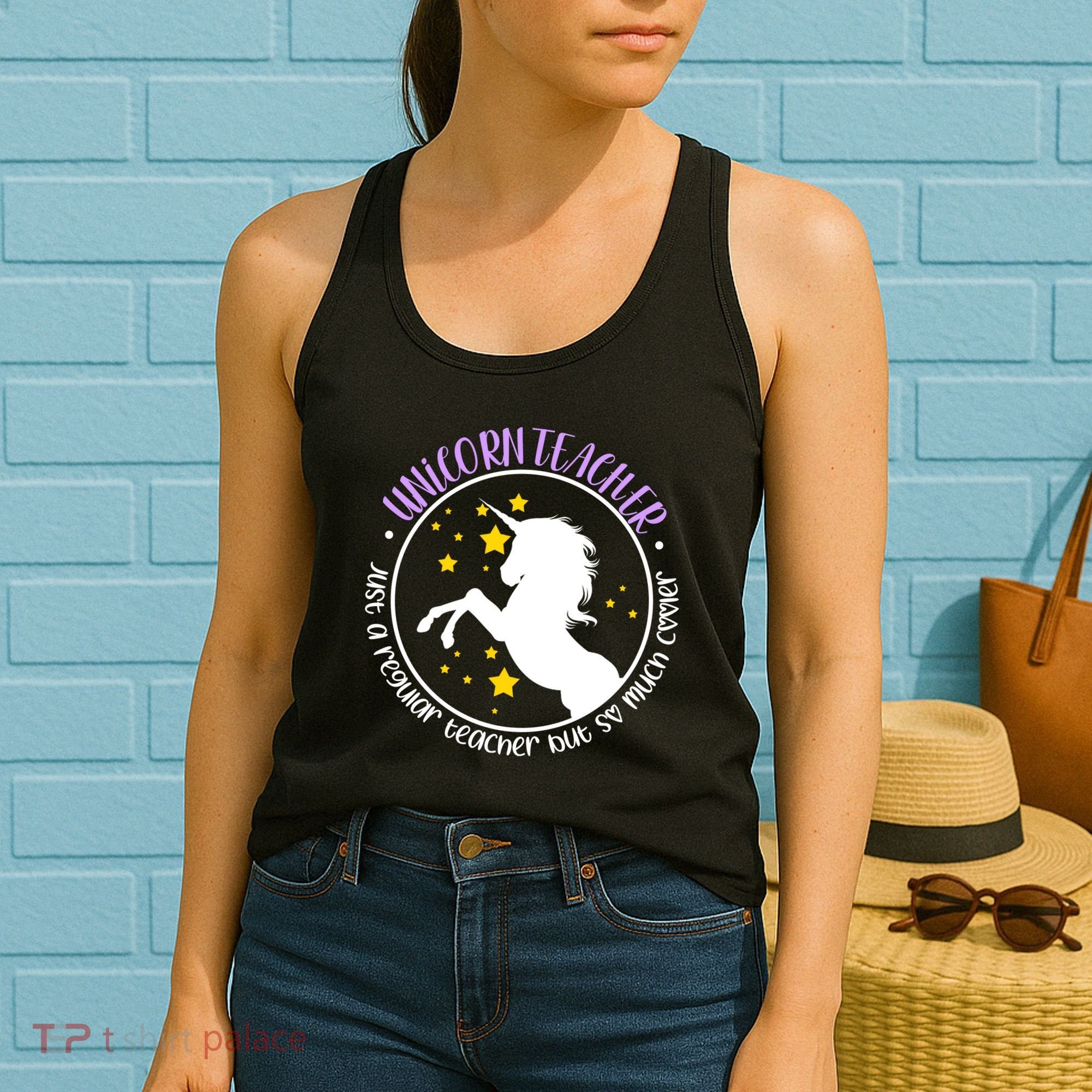 Unicorn Teacher Just A Regular Teacher But So Much Cooler Women's Tank Top