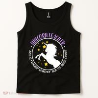 Unicorn Teacher Just A Regular Teacher But So Much Cooler Tank Top thumb 2