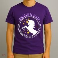Unicorn Teacher Just A Regular Teacher But So Much Cooler T-Shirt thumb 3