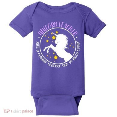 Unicorn Teacher Just A Regular Teacher But So Much Cooler Baby Bodysuit