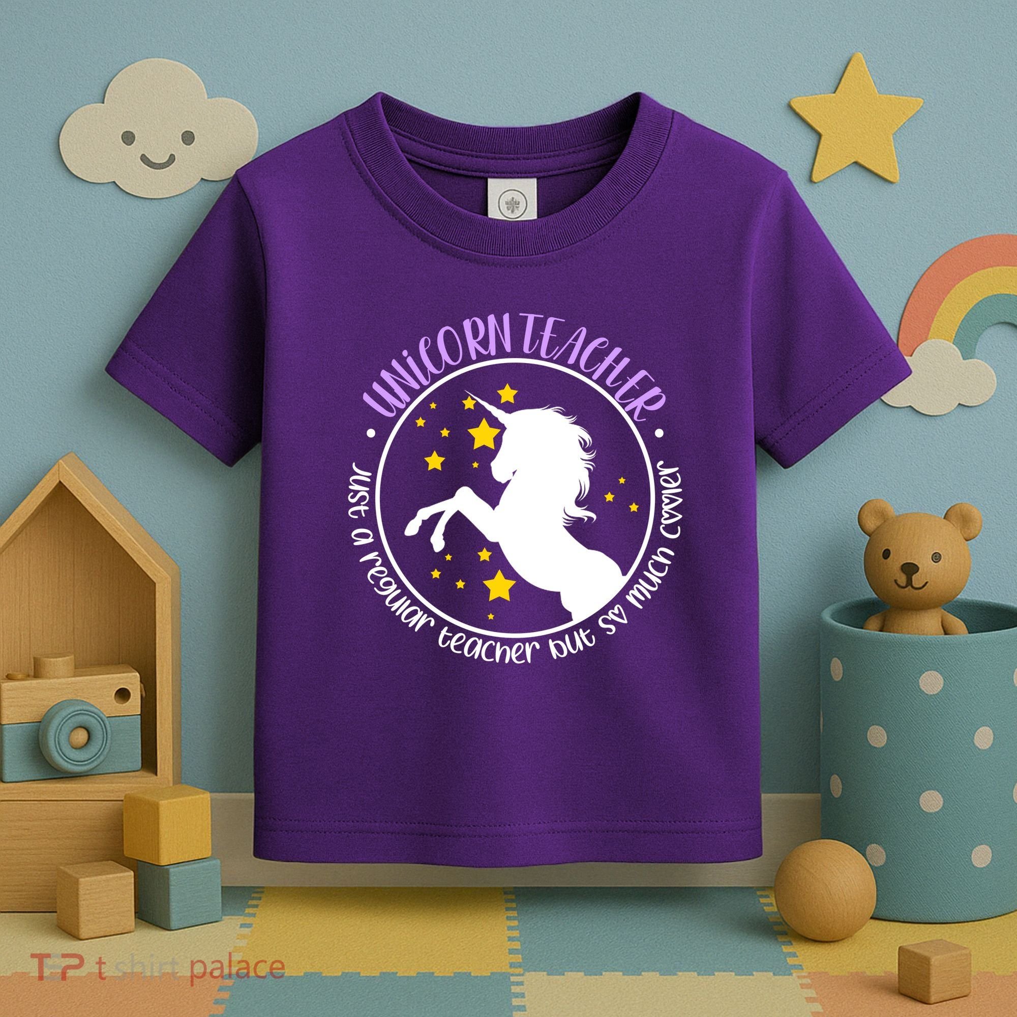 Unicorn Teacher Just A Regular Teacher But So Much Cooler Toddler T-Shirt