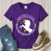 Unicorn Teacher Just A Regular Teacher But So Much Cooler Women's T-Shirt thumb 3
