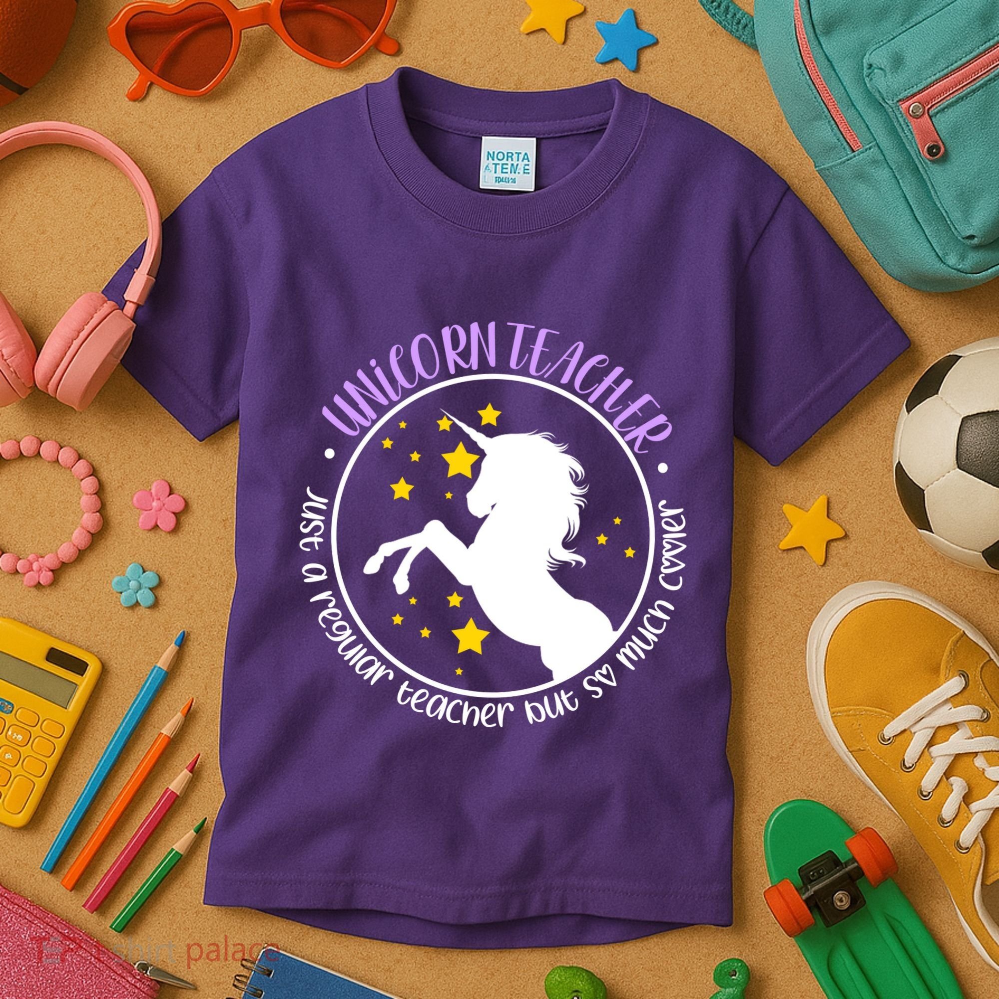 Unicorn Teacher Just A Regular Teacher But So Much Cooler Kids T-Shirt