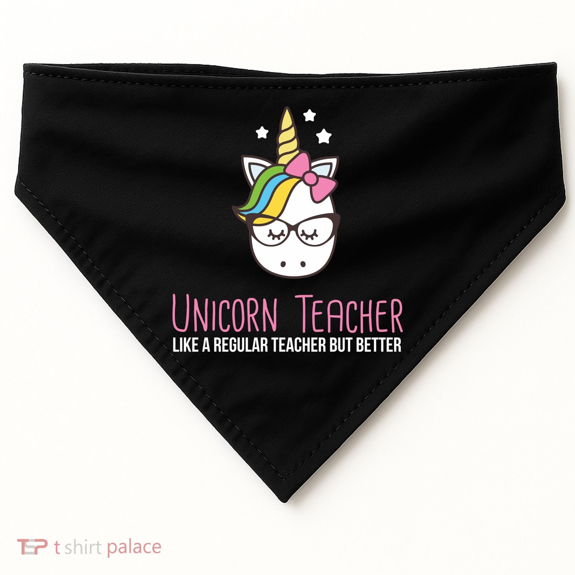 Unicorn Teacher Like A Regular Teacher But Better USA-Made Doggie Bandana