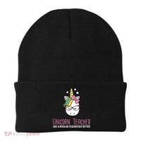 Unicorn Teacher Like A Regular Teacher But Better Beanie thumb 0