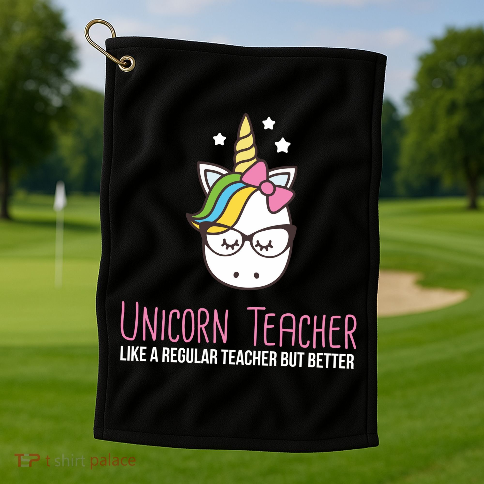 Unicorn Teacher Like A Regular Teacher But Better Golf Towel