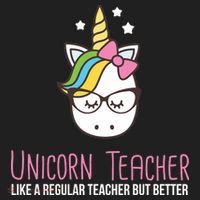Unicorn Teacher Like A Regular Teacher But Better Golf Towel thumb 3