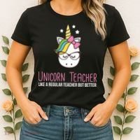 Unicorn Teacher Like A Regular Teacher But Better Women's T-Shirt thumb 2