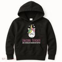 Unicorn Teacher Like A Regular Teacher But Better Kids Hoodie thumb 0