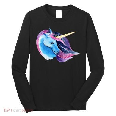 Unicorn Watercolor Long Sleeve Shirt