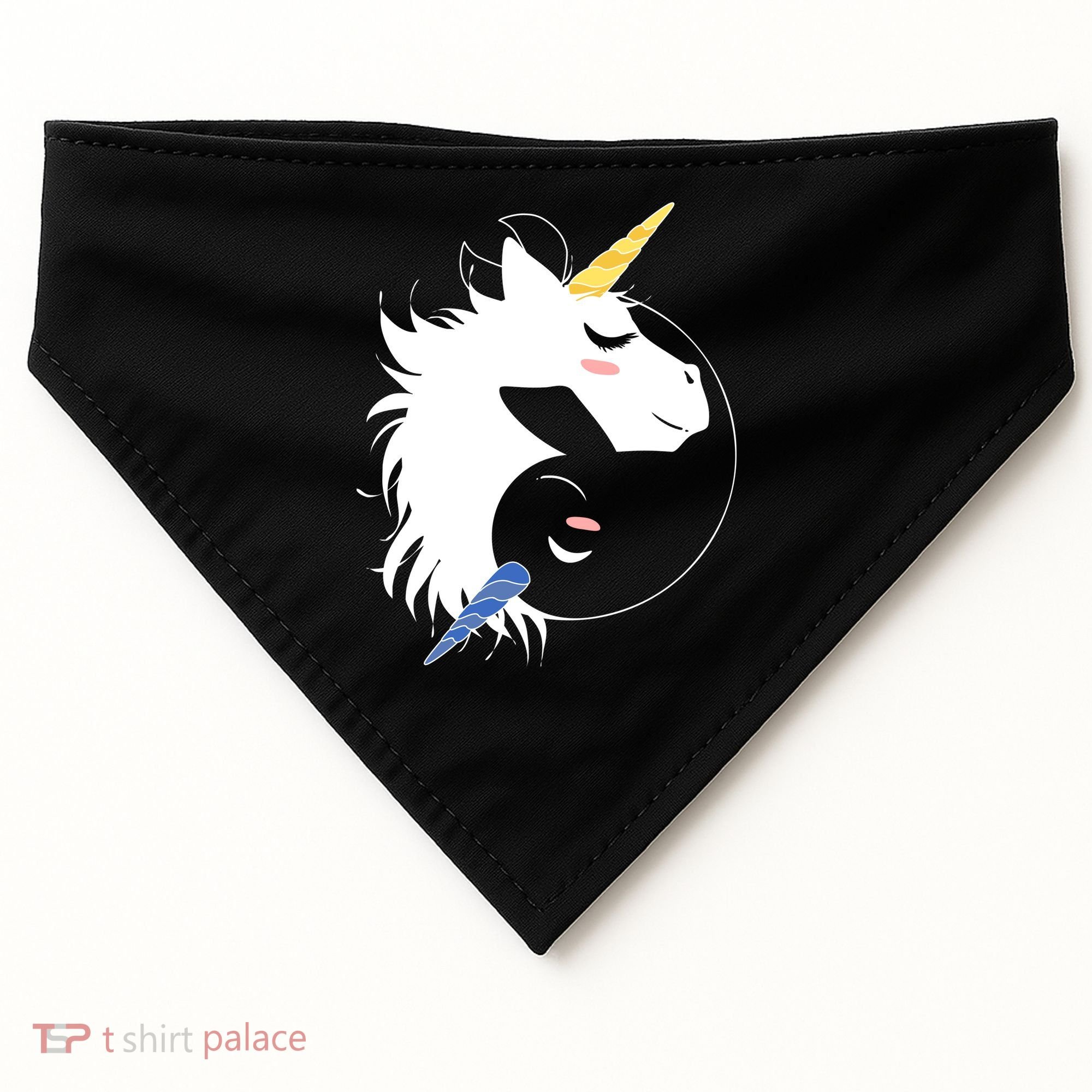 Unicorn Ying Yang USA-Made Doggie Bandana