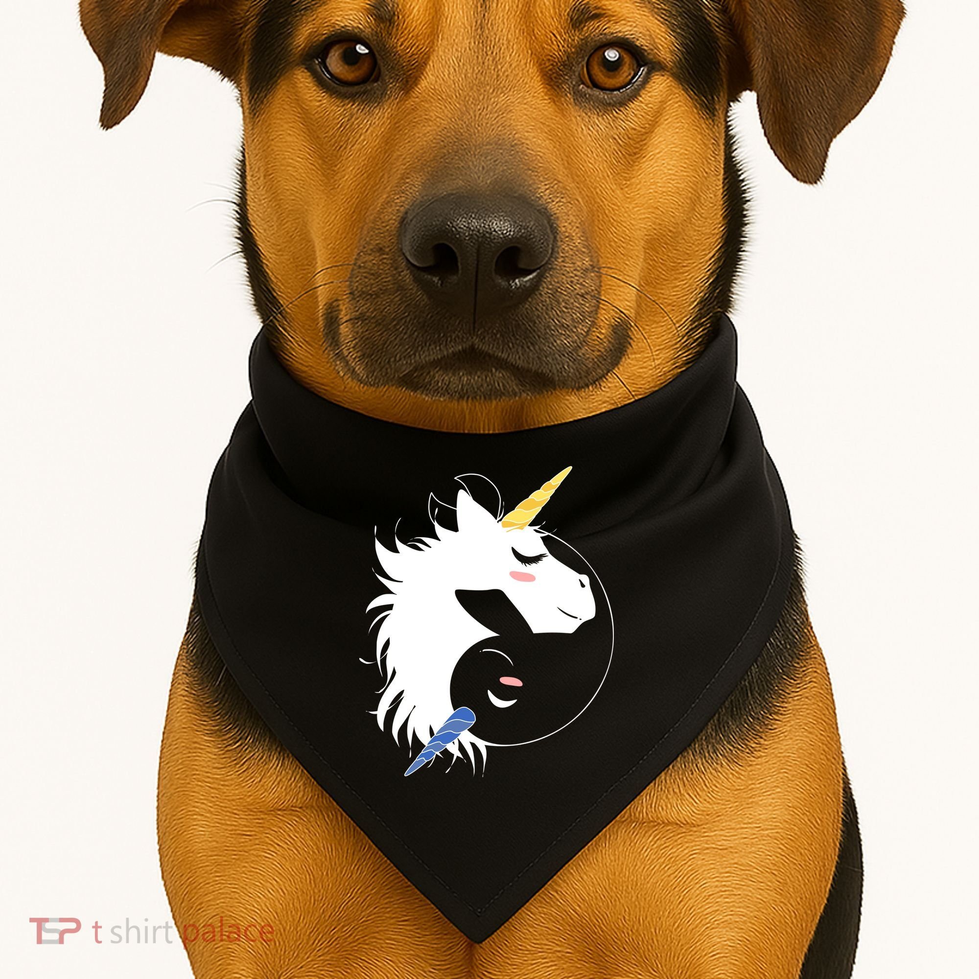 Unicorn Ying Yang USA-Made Doggie Bandana