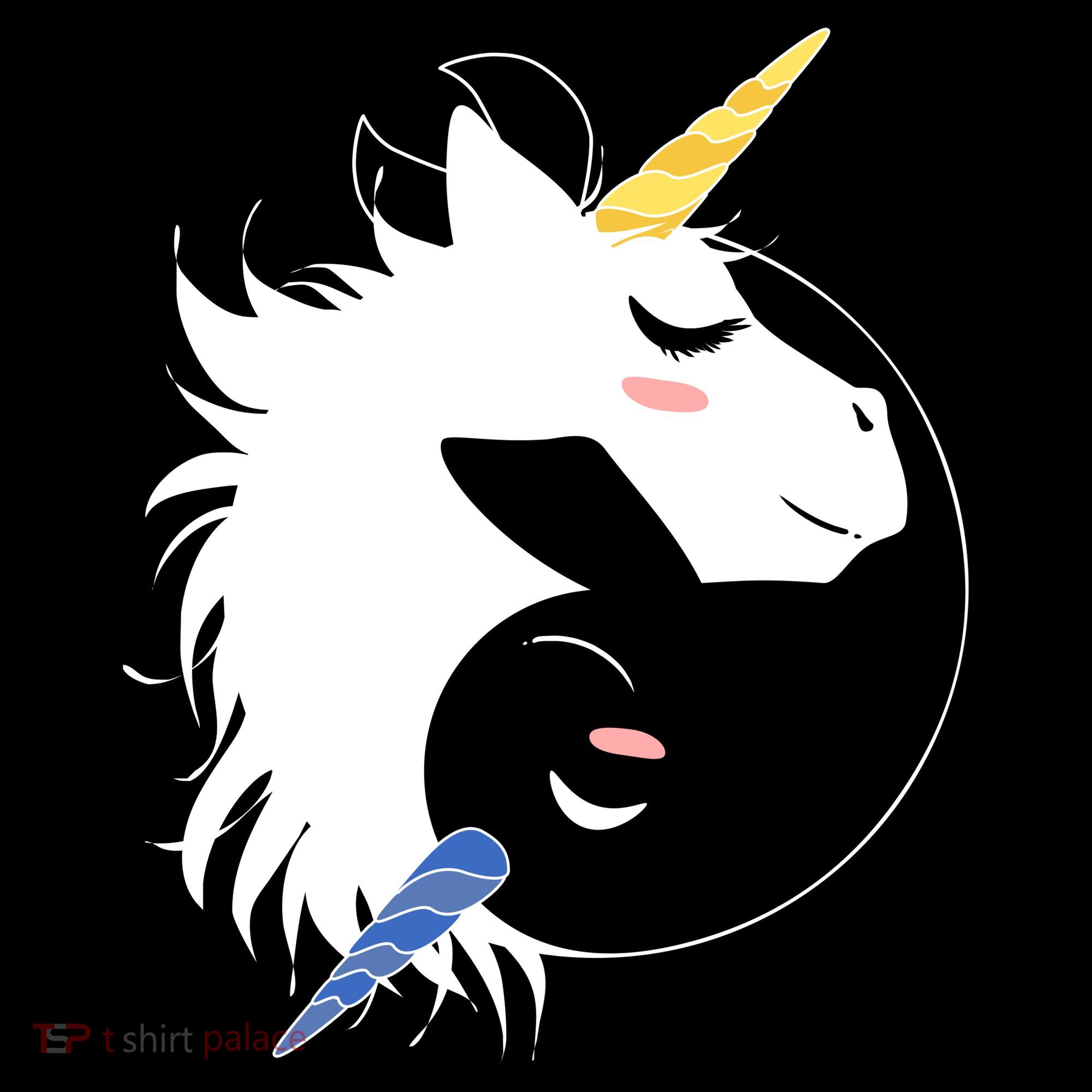 Unicorn Ying Yang USA-Made Doggie Bandana