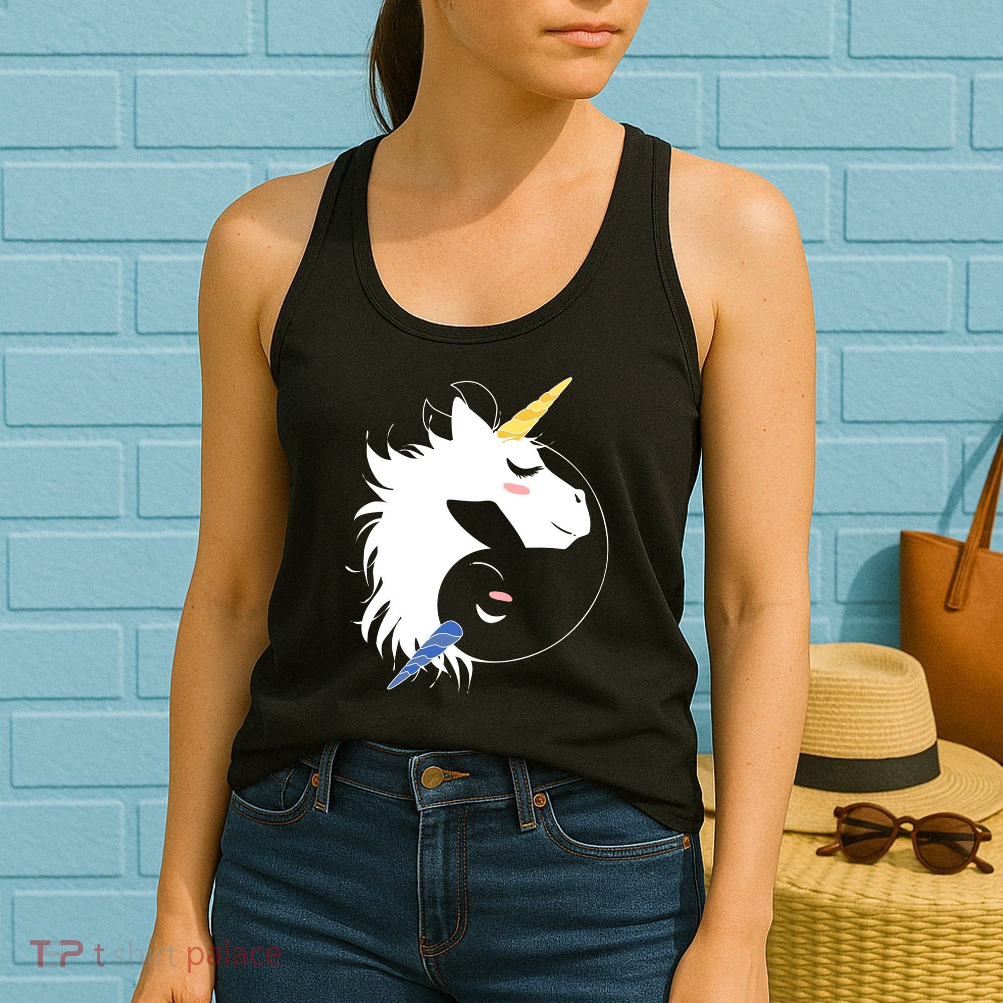 Unicorn Ying Yang Women's Tank Top