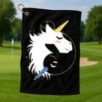 Unicorn Ying Yang Golf Towel thumb 1