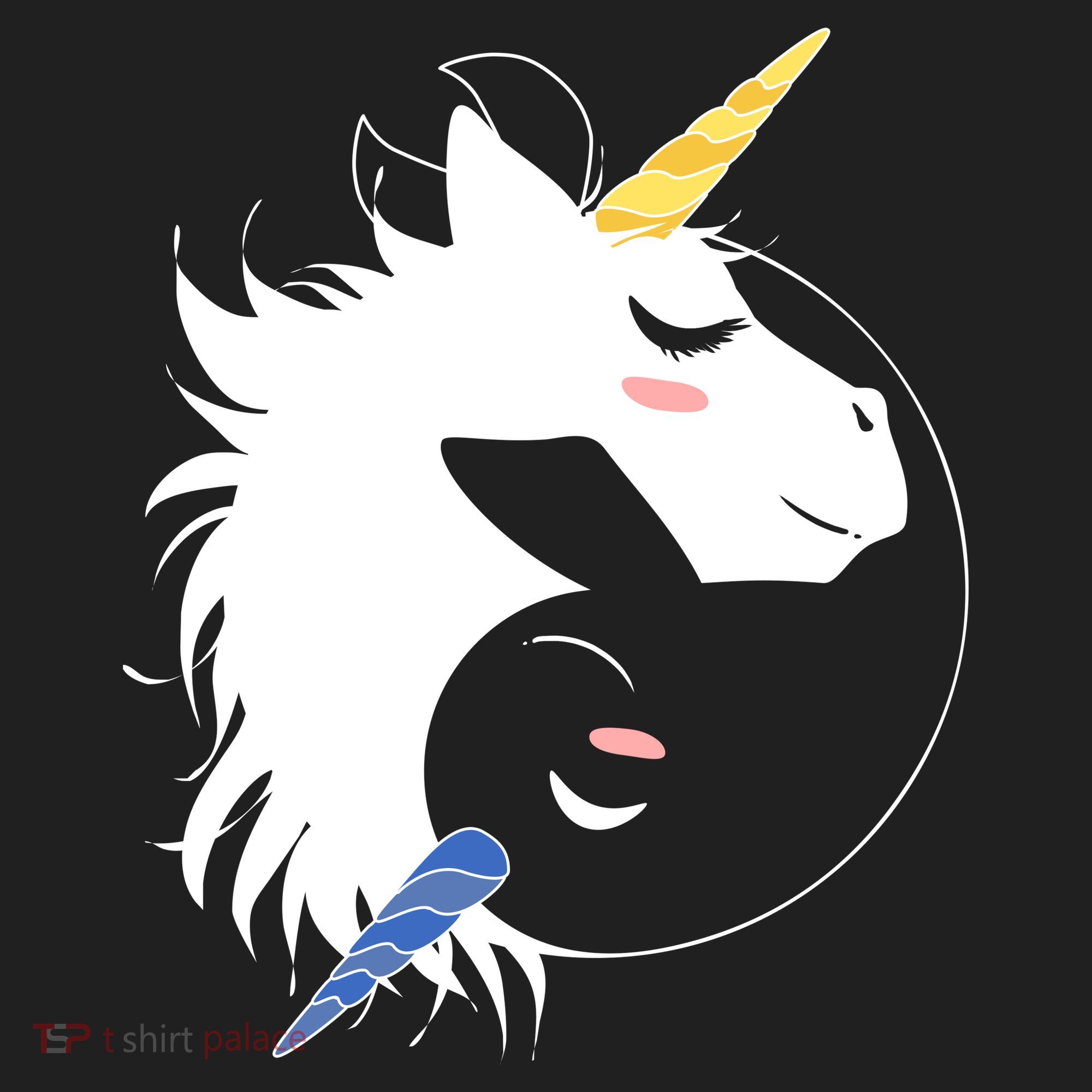 Unicorn Ying Yang Golf Towel